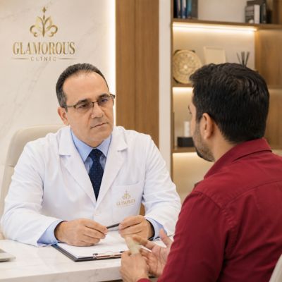 Dr. Hamid Ali Esmaeilpour consulting his patient