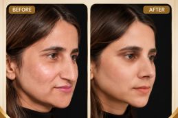before and After Dubai Rhinoplasty surgery UAE