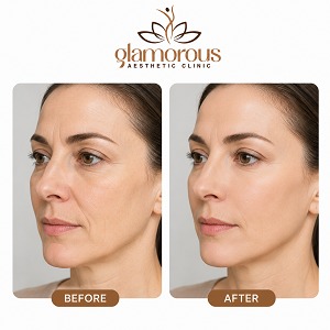 Before and after Cosmetic Injectables treatment at Glam Clinic Dubai
