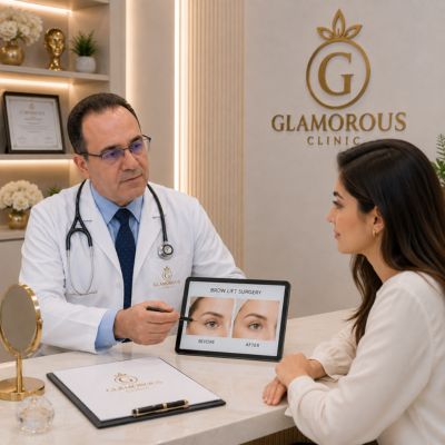 Brow Lift consultation with Dr. Hamid Ali Esmaeilpour, Glam Clinic Dubai