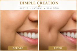 Dimple creation Before and after results